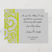 クリスチャン結婚式招待状ライム&小さな塵 インビテーションポストカード (正面/裏面)