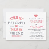 クリスチャン結婚式招待状 – これが私の最愛の人 招待状 (正面)