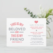 クリスチャン結婚式招待状 – これが私の最愛の人 招待状 (スタンド正面)
