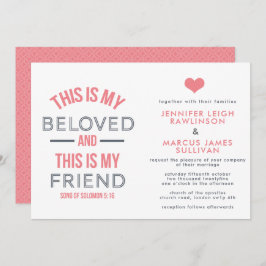 クリスチャン結婚式招待状 – これが私の最愛の人 招待状