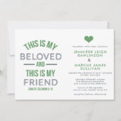 クリスチャン結婚式招待状 – これが私の最愛の人 招待状 (正面)