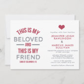 クリスチャン結婚式招待状 – これが私の最愛の人 招待状 (正面)