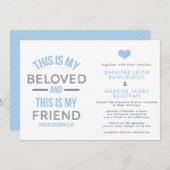 クリスチャン結婚式招待状 – これが私の最愛の人 招待状 (正面/裏面)