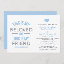 クリスチャン結婚式招待状 – これが私の最愛の人