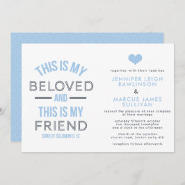 クリスチャン結婚式招待状 – これが私の最愛の人 招待状