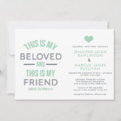クリスチャン結婚式招待状 – これが私の最愛の人 招待状 (正面)
