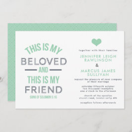 クリスチャン結婚式招待状 – これが私の最愛の人 招待状