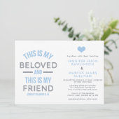 クリスチャン結婚式招待状 - わたしの愛する人 招待状 (スタンド正面)