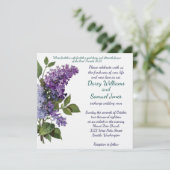 クリスチャン結婚式招待状-ヴィンテージライラック 招待状 (スタンド正面)