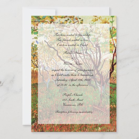 クリスチャン結婚式招待状 招待状 (正面)