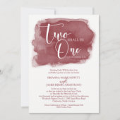 クリスチャン結婚式招待状 – 水彩マルサラ 招待状 (正面)