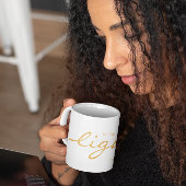 クリスチャン聖なる書物、 経典ザライトイエローミニマリスト コーヒーマグカップ