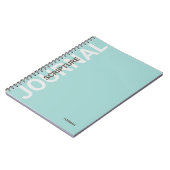 クリスチャン聖なる書物、 経典パーソナライズされたティール(緑がかった色)ジャーナル ノートブック (左側)