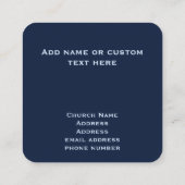 クリスチャン聖なる書物、 経典ベスティルブルーマウンテンカスタム スクエア名刺 (裏面)