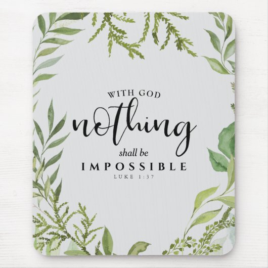 クリスチャン聖なる書物、 経典不可能なことはない マウスパッド (正面)