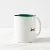 クリスチャン聖なる書物、 経典不安かわいい花 ツートーンマグカップ (正面右)