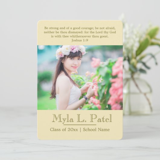 クリスチャン聖なる書物、 経典写真卒業のお知らせ/ 招待状 (スタンド正面)