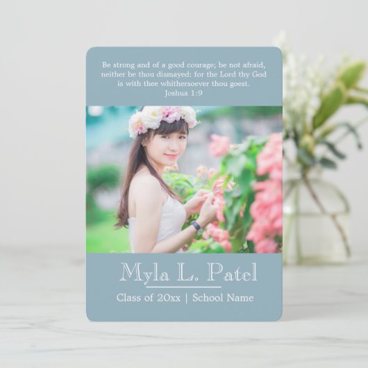 クリスチャン聖なる書物、 経典写真卒業のお知らせ/ 招待状 (スタンド正面)