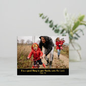 クリスチャン聖なる書物、 経典感謝祭フォトカラーエッジ 箔シーズンポストカード (立ち正面)