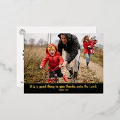 クリスチャン聖なる書物、 経典感謝祭フォトカラーエッジ 箔シーズンポストカード (正面/裏面)