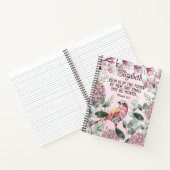 クリスチャン聖なる書物、 経典水彩鳥花名 ノートブック (内部)