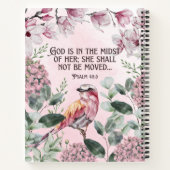 クリスチャン聖なる書物、 経典水彩鳥花名 ノートブック (裏面)