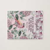 クリスチャン聖なる書物、 経典水彩鳥花名J ジグソーパズル (横)