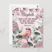 クリスチャン聖なる書物、 経典水彩鳥花名P ポストカード (正面/裏面)