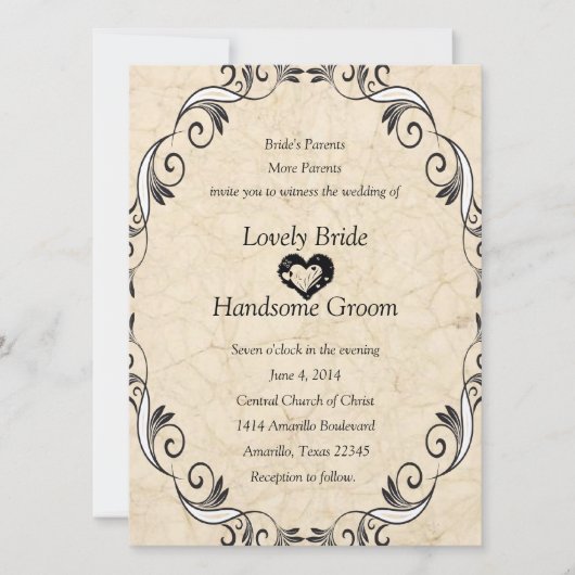 クリスチャン聖なる書物、 経典結婚式招待状 招待状 (正面)