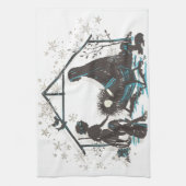 クリスチャン聖ベビーイエズクリスマス出生シーン キッチンタオル (縦)