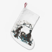 クリスチャン聖ベビーイエズクリスマス出生シーン スモールクリスマスストッキング (正面 (吊り時))