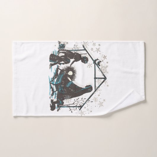 クリスチャン聖ベビーイエズクリスマス出生シーン バスタオルセット (ハンドタオル)