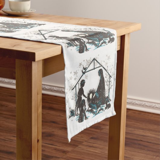 クリスチャン聖ベビーイエズクリスマス出生シーン ミディアムテーブルランナー (インサイチュ)