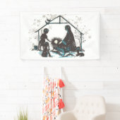 クリスチャン聖ベビーイエズクリスマス出生シーン 横断幕 (インサイチュ)