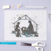 クリスチャン聖ベビーイエズクリスマス出生シーン 薄葉紙 (クラフト)