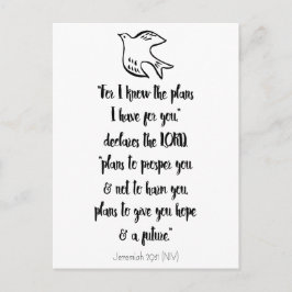 クリスチャン聖書の引用による祝福と激励 ポストカード