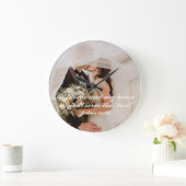 クリスチャン聖書の結婚式写真ウォールクロック ラージ壁時計 (ホーム)