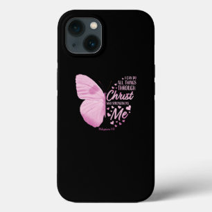 クリスチャン聖書の聖句ギフトウィメンズバタフライ iPhone 13ケース