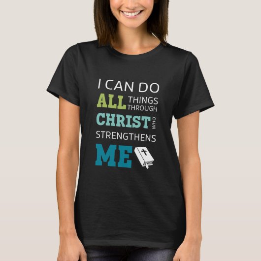 クリスチャン聖書の言葉 シーツ Tシャツ (正面)