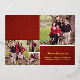 クリスチャン聖書の詩によるクリスマスの写真 箔シーズンカード