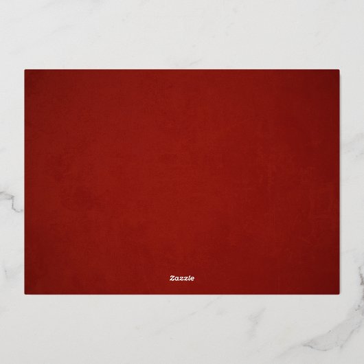 クリスチャン聖書の詩によるクリスマスの写真 箔シーズンカード (裏面)