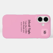 クリスチャン聖書の詩 モノグラム ライトピンク Case-Mate iPhoneケース (裏面 (横))
