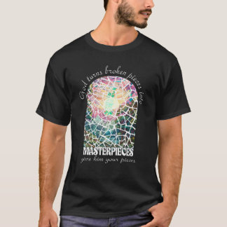クリスチャン聖書神は壊れた断片をマステに変える Tシャツ