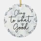 クリスチャン聖書聖句スクリプトタイポグラフィ大理石 セラミックオーナメント (正面)