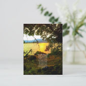 クリスチャン聖書聖句レイクランドスケープ創造芸術 ポストカード (スタンド正面)