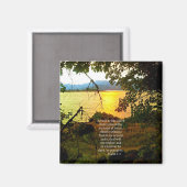 クリスチャン聖書聖句レイクランドスケープ創造芸術 マグネット (正面/裏面)