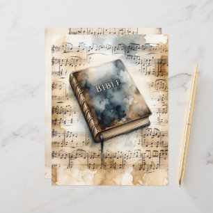 クリスチャン聖書聖書ヴィンテージスクラップブック紙