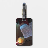 クリスチャン荷物タグ付き/レザーストラップ ラゲッジタグ (裏面縦)