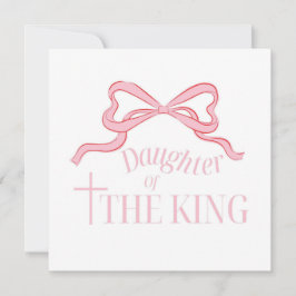 クリスチャン葉書ドーターカードコケットピンクボウ シーズンカード