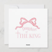 クリスチャン葉書ドーターカードコケットピンクボウ シーズンカード (裏面)